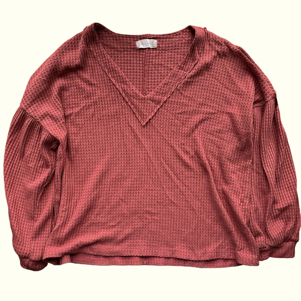 Altar’d state balloon sleeve waffle knit sweater XS